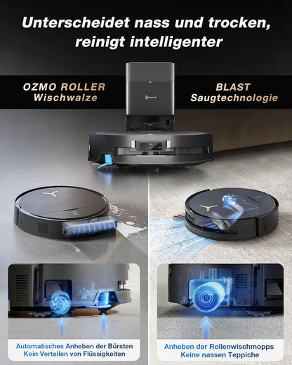 Modo Living X9 PRO Omni, 16.600Pa, OZMO Roller, ZeroTangle 3.0, Heißwasser-Wischung, TruEdge 2.0, YIKO-GPT