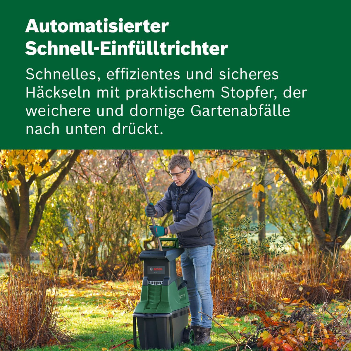 Modo Living Turbinenhäcksler AXT 25 TC (2.500 W; geeignet für Holz und harte Gartenabfälle; integrierte Fangbox 53 l; in Karton)