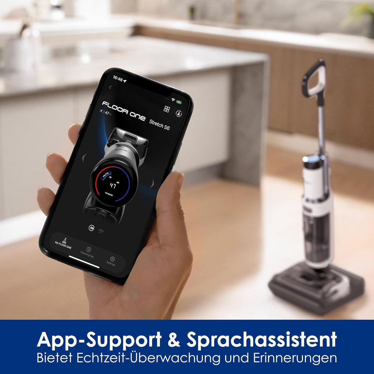 Modo Living Tineco S6, 70°C Selbstreinigung, Flachdesign, 40 Min Laufzeit