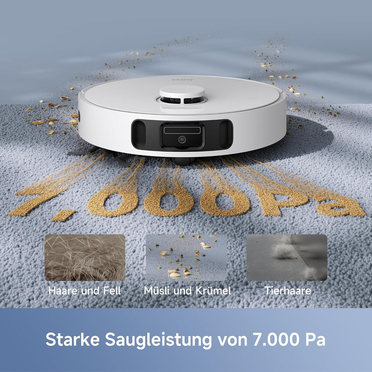 Modo Living E30 Ultra, 7.000Pa, Selbstreinigung, 10,5 mm Hebemopp, Teppicherkennung