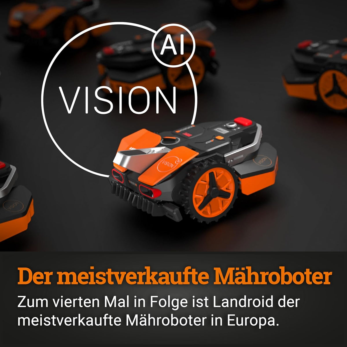 Modo Living Vision L1600 Mähroboter 1600 m2 ohne Kabel, KI & Igelschutz