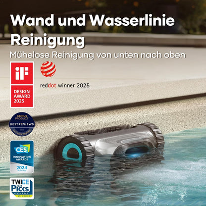 Modo Living AIPER Scuba S1 Kabelloser Poolroboter, Boden & Wand, Navigation 2.0, 150 Min Laufzeit, bis 150m2