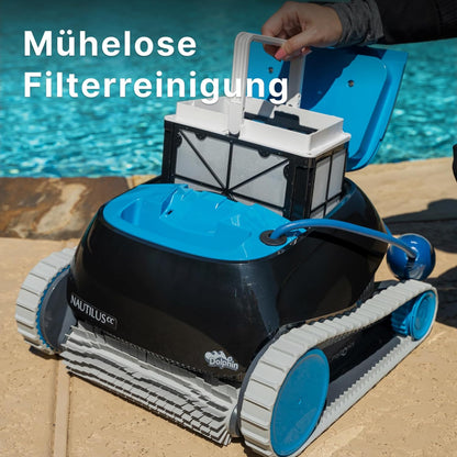 Modo Living Dolphin Nautilus CC Poolroboter mit Kabel, Boden- und Wandreinigung, energiesparend, für Einbaupools bis 10 m