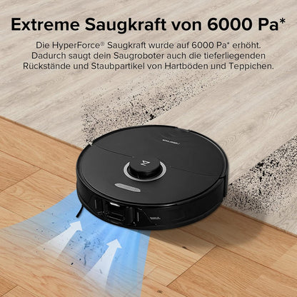 Modo Living Roborock S8, 6000Pa, Doppelbürste, 3D Hindernisvermeidung, Alexa-kompatibel, Tierhaare