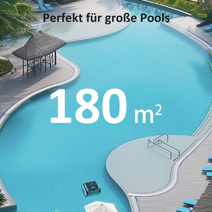 Modo Living WYBOT C2 Vision AI Kabelloser Poolroboter, Akku, Boden & Wand, Zweischicht-Filter, starke Absaugung, bis 180m2
