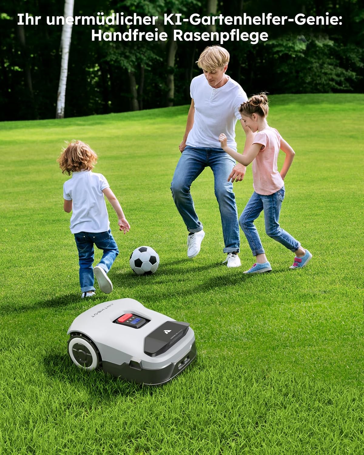 Modo Living ANTHBOT KI Mähroboter, 900m2, Kabellos, RTK+4-Kamera, Mehrzonen, Hindernisvermeidung