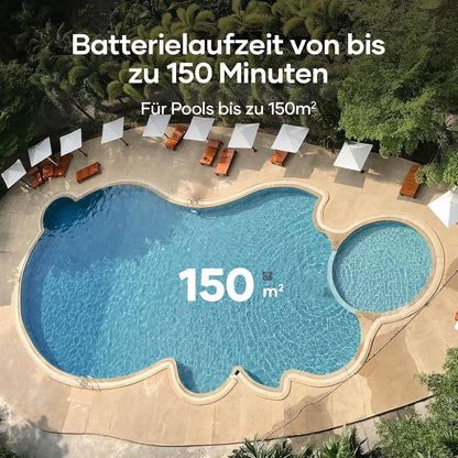 Modo Living AIPER ZT6002 Poolroboter, Quad-Motor, WavePath, 3 Modi, Kabellos, Boden & Wand, bis 150m2
