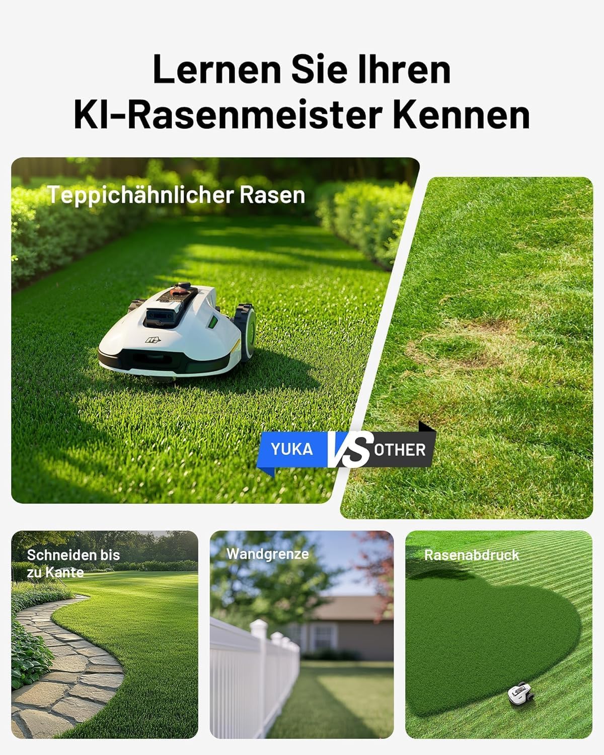 Modo Living YUKA 2000, 2000m2, Ohne Kabel, NetRTK+Vision, 4G, 50% Steigung