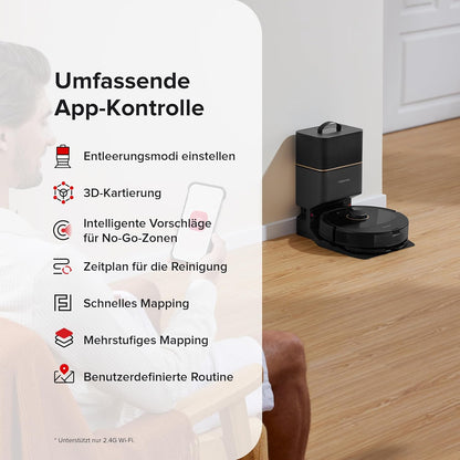 Modo Living Roborock Q8 Max+, 5500Pa, DuoRoller, 2.5L Staubbeutel, 350ml Wassertank, LiDAR Navigation