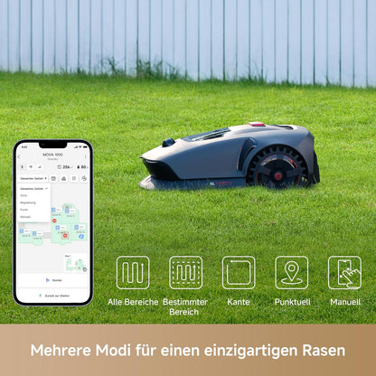 Modo Living 1000 Mähroboter 1000 m2, 3D-LiDAR & App-Steuerung