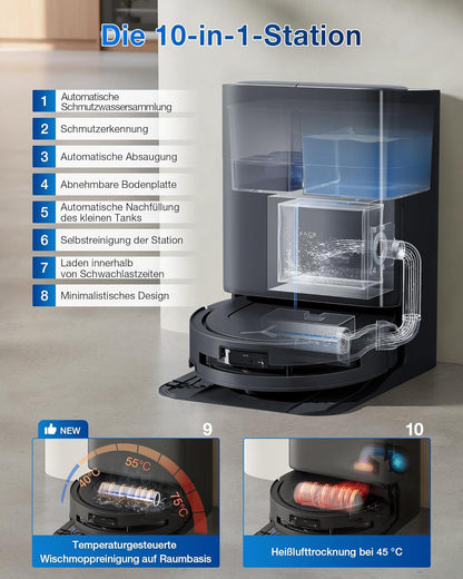 Modo Living T80 Omni, 18,000Pa, OZMO Mop, Selbstreinigung, ZeroTangle 3.0, 40-75°C Wäsche