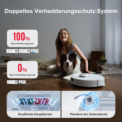 Modo Living Roborock Qrevo Curv, 18,500Pa, Hebemopp, 75°C Wäsche, Anti-Tangle, Sprachsteuerung