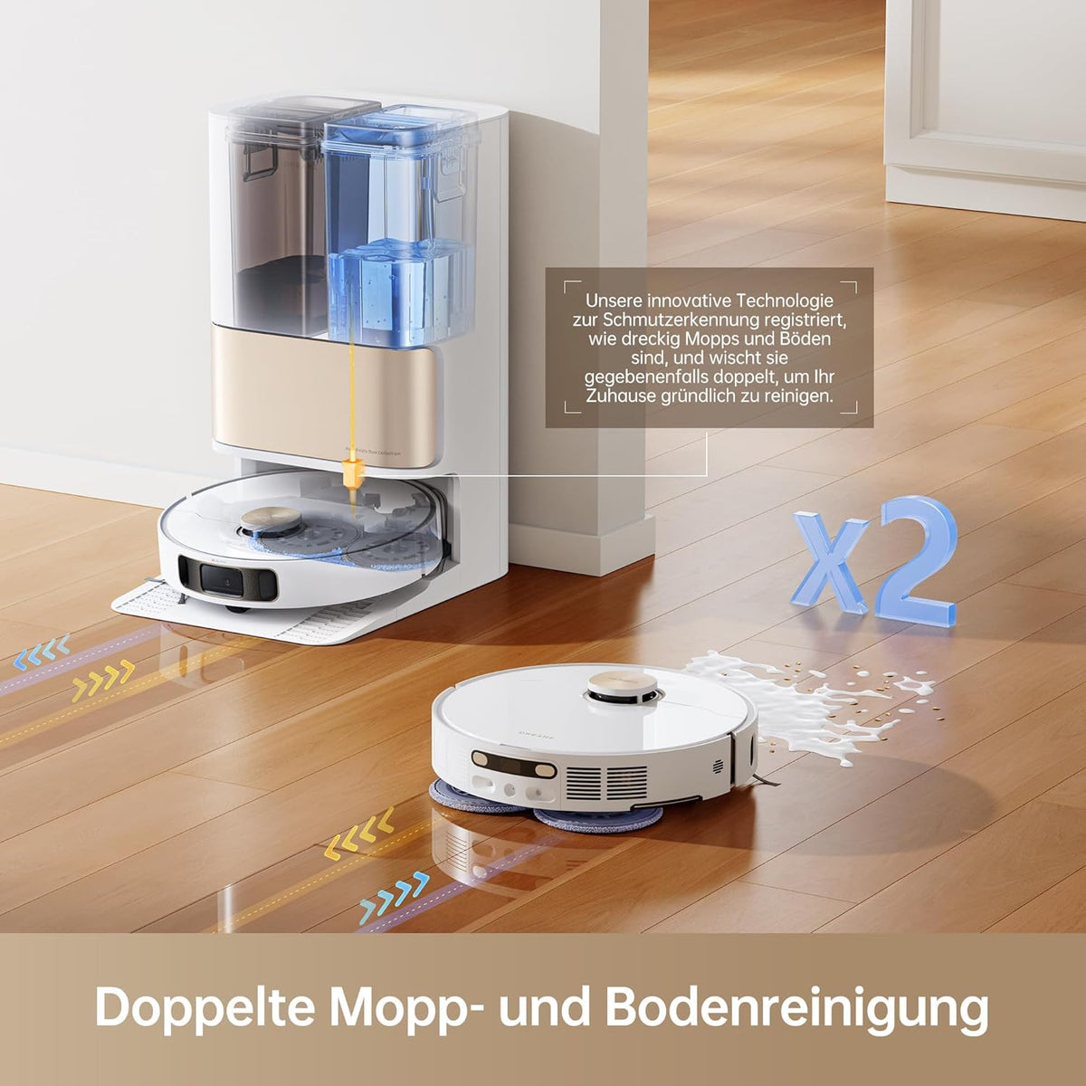 Modo Living Dreame L10s Pro Ultra Heat, 7,000Pa, Heißwasser-Mopp, Teppicherkennung, Doppel-Mopp, Selbstreinigung