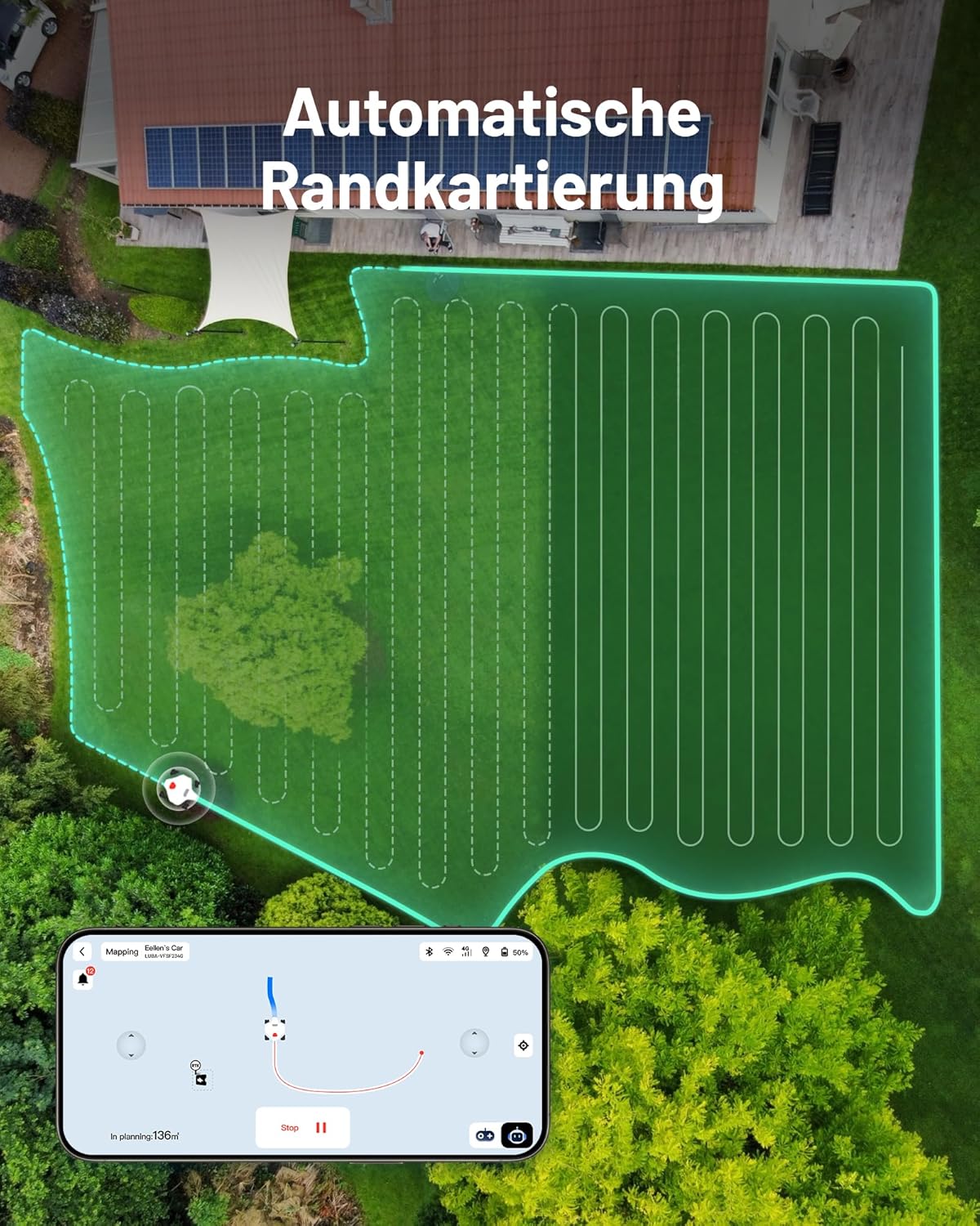 Modo Living LUBA 2 AWD 5000X Mähroboter 5000 m2, NetRTK+Vision, ohne Kabel, 80 % Steigung