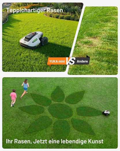 Modo Living YUKA Mini 500 Robotic Lawnmower, No Boundary Cable, 4G, Auto Mapping, 500m2, 50% Incline