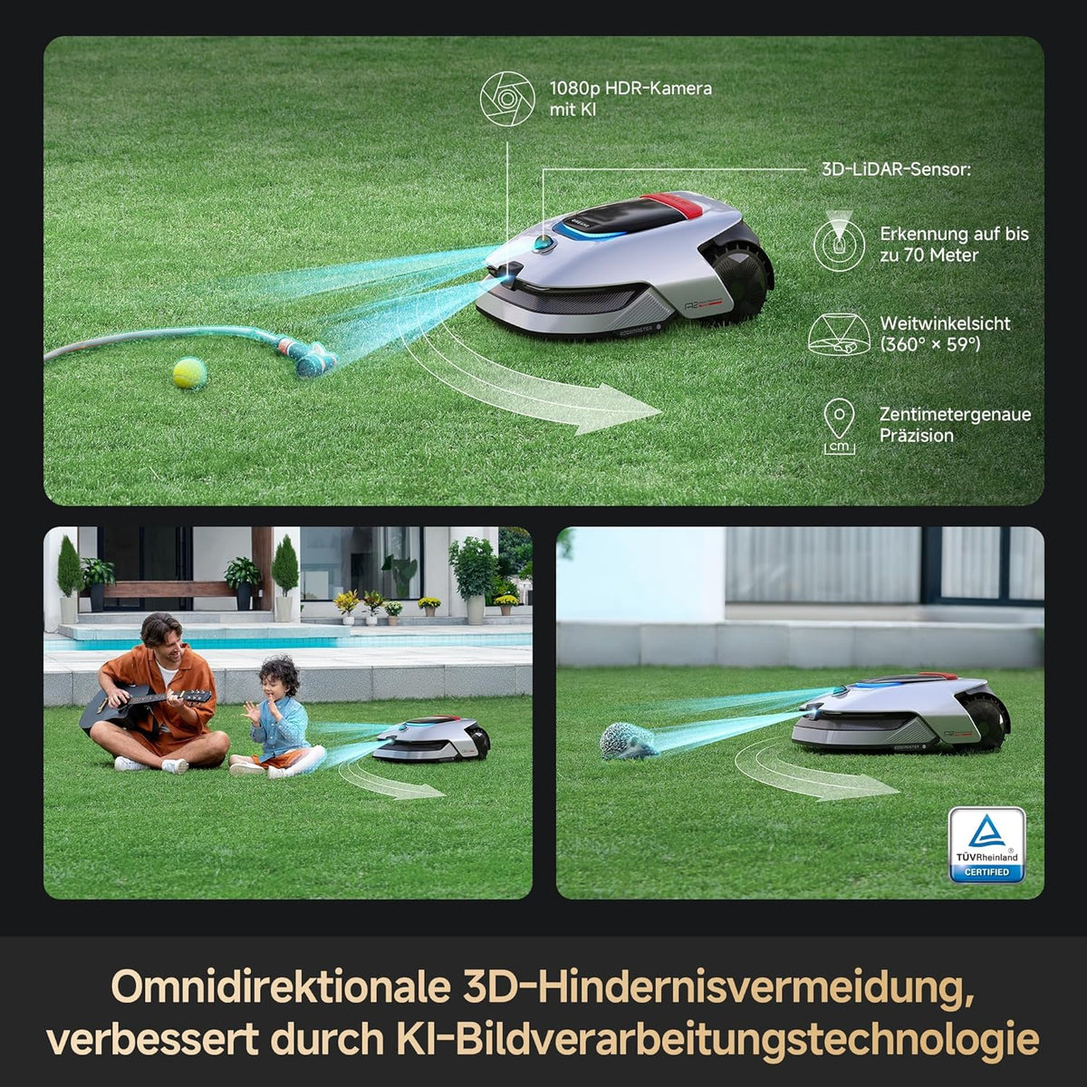 Modo Living DREAME A2 Mähroboter 3000 m2, Dual-Fusion & OmniSense