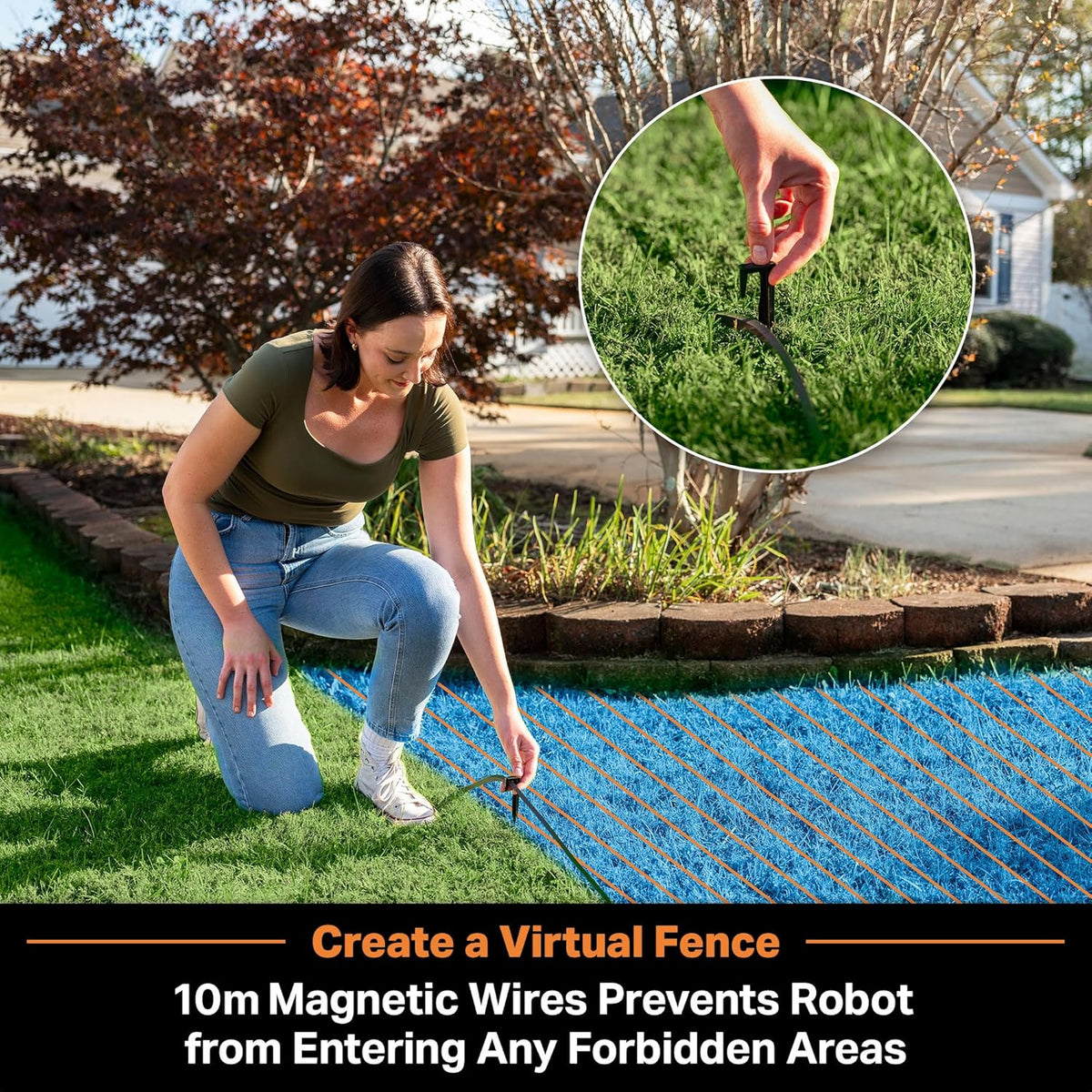 Modo Living LawnMaster VBRM18AMID4R Mähroboter 800 m2, ohne Kabel, WiFi & App