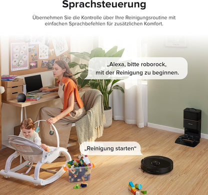 Modo Living Roborock Q8 Max+, 5500Pa, DuoRoller, 2.5L Staubbeutel, 350ml Wassertank, LiDAR Navigation