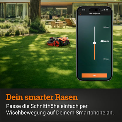 Modo Living Vision L1600 Mähroboter 1600 m2 ohne Kabel, KI & Igelschutz