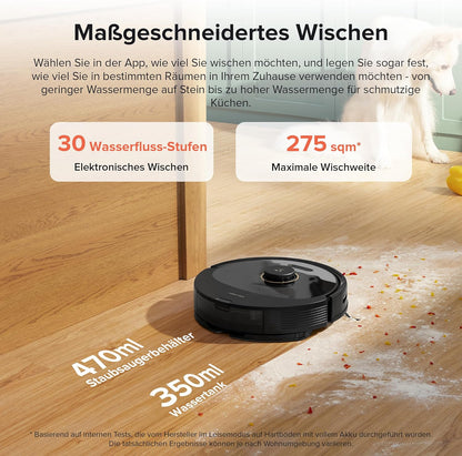 Modo Living Roborock Q8 Max+, 5500Pa, DuoRoller, 2.5L Staubbeutel, 350ml Wassertank, LiDAR Navigation