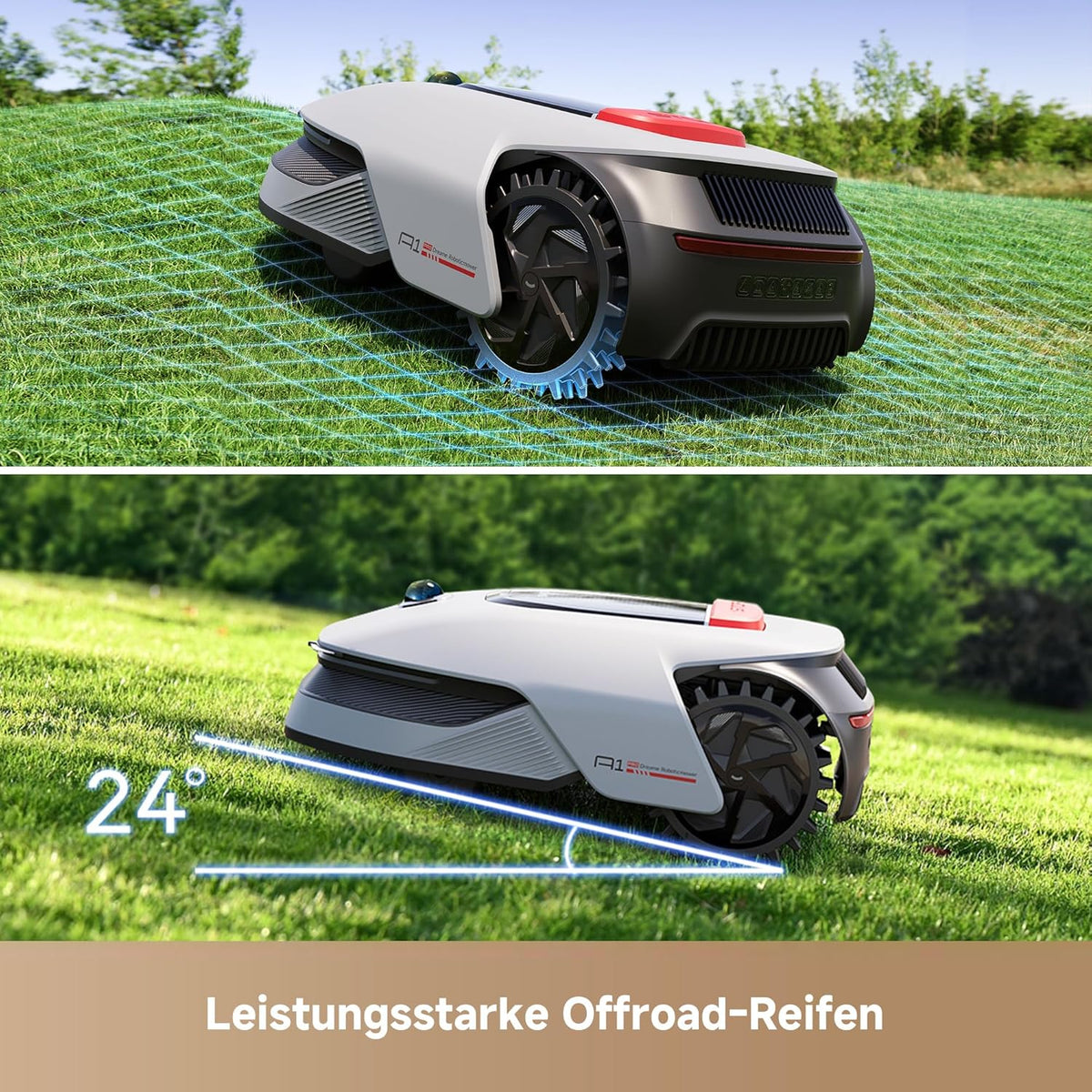 Modo Living Dreame A1 Pro Mähroboter, 2000m2, Drahtlos, OmniSenseTM, App & Zonensteuerung, Hindernisvermeidung