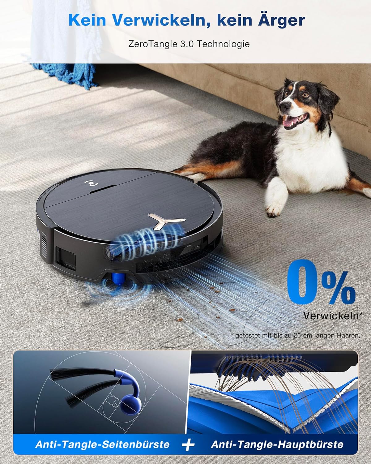 Modo Living X9 PRO Omni, 16.600Pa, OZMO Roller, ZeroTangle 3.0, Heißwasser-Wischung, TruEdge 2.0, YIKO-GPT