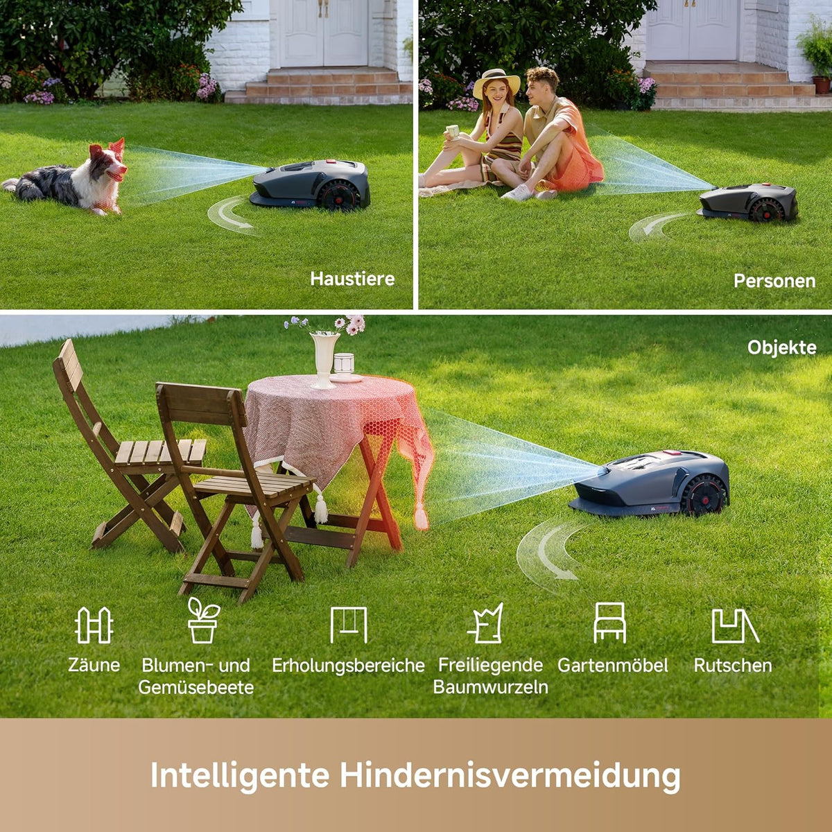 Modo Living 1000 Mähroboter 1000 m2, 3D-LiDAR & App-Steuerung