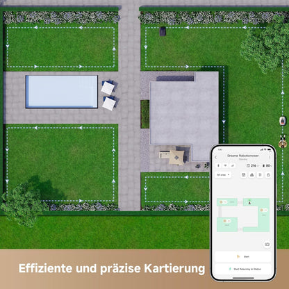 Modo Living Dreame A1 Pro Mähroboter, 2000m2, Drahtlos, OmniSenseTM, App & Zonensteuerung, Hindernisvermeidung