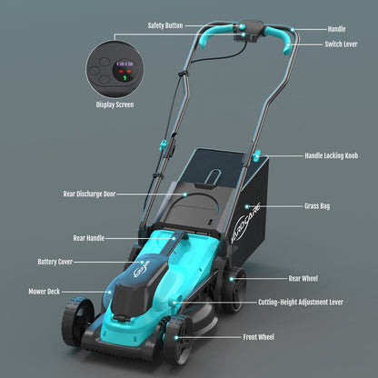 Modo Living YARDCARE 13" bürstenloser Akku-Rasenmäher