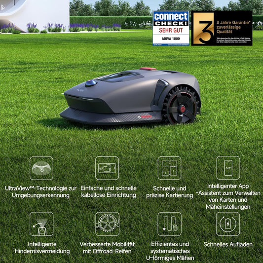 Modo Living 1000 Mähroboter 1000 m2, 3D-LiDAR & App-Steuerung