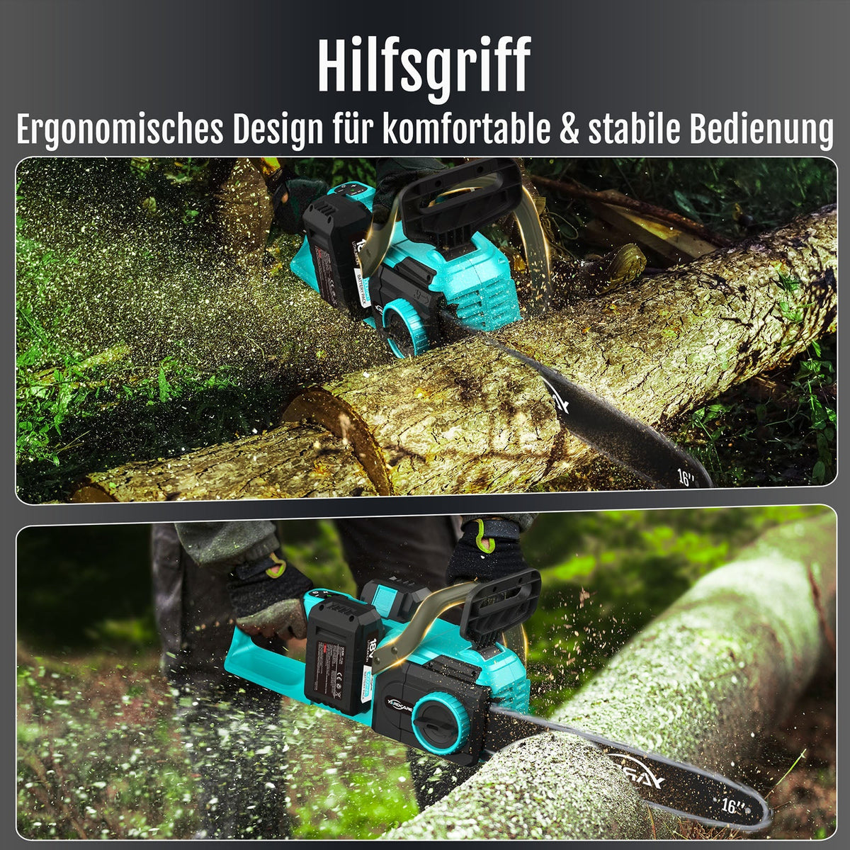 Modo Living YARDCARE 16" bürstenlose Akku-Kettensäge