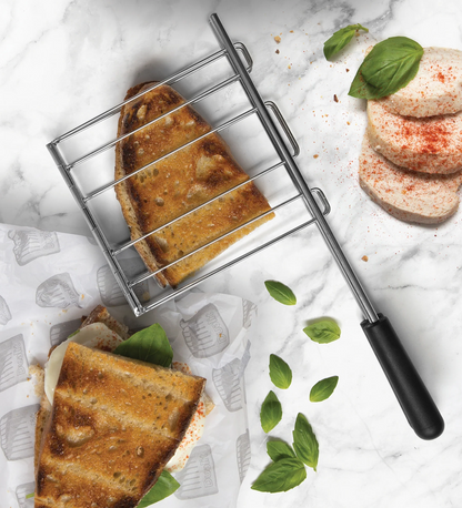 Dualit Toaster Paket 3, 2er Toaster mit Brötchenaufsatz und zwei Sandwichzangen