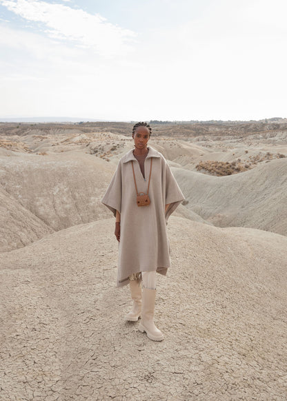 Numéro Un Micro - Camel Genarbtes Leder