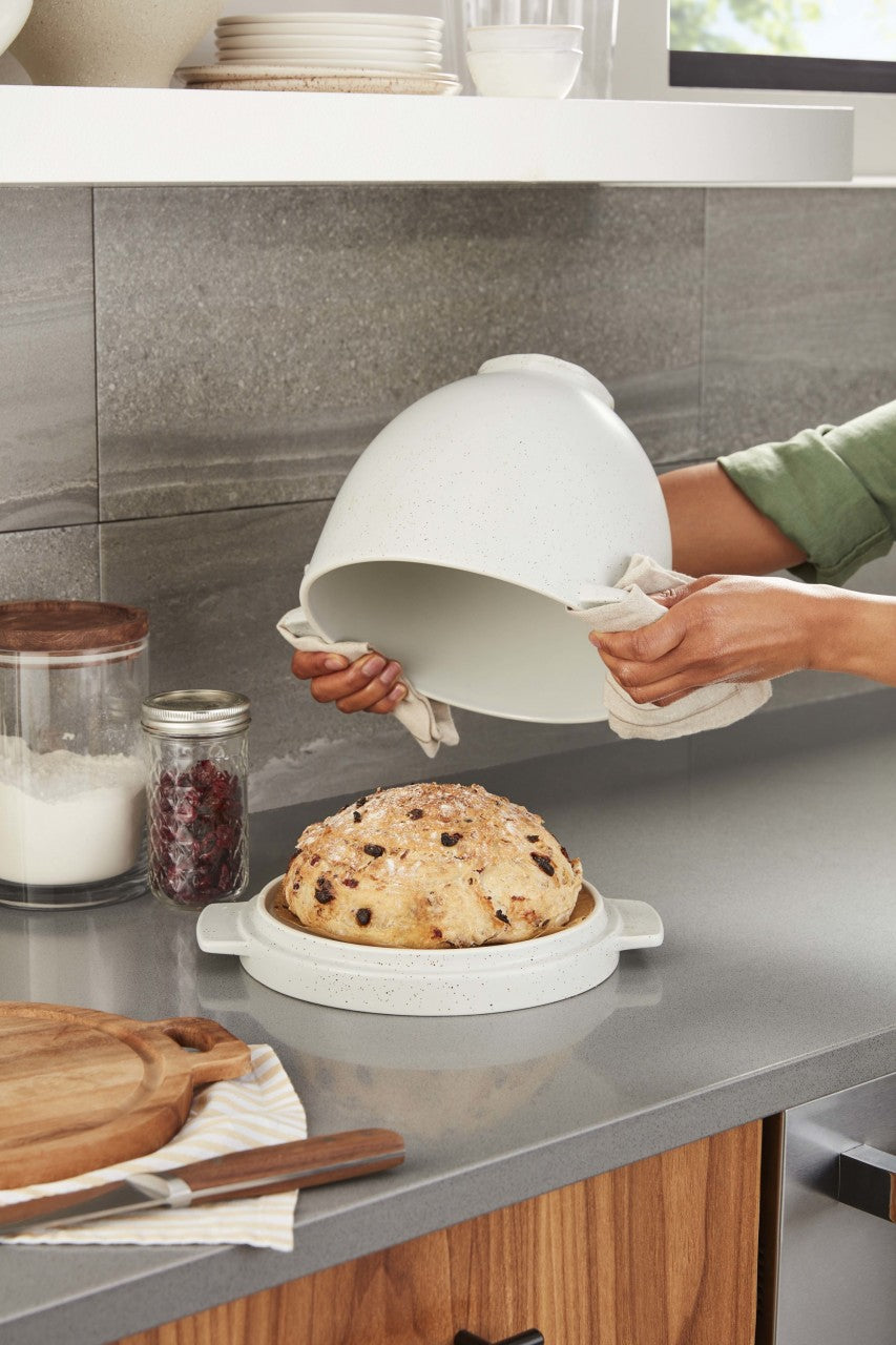 KitchenAid Brot-Backschüssel 5KSM2CB5BGS Grey Speckle mit Brot & Brioche Rezeptbuch