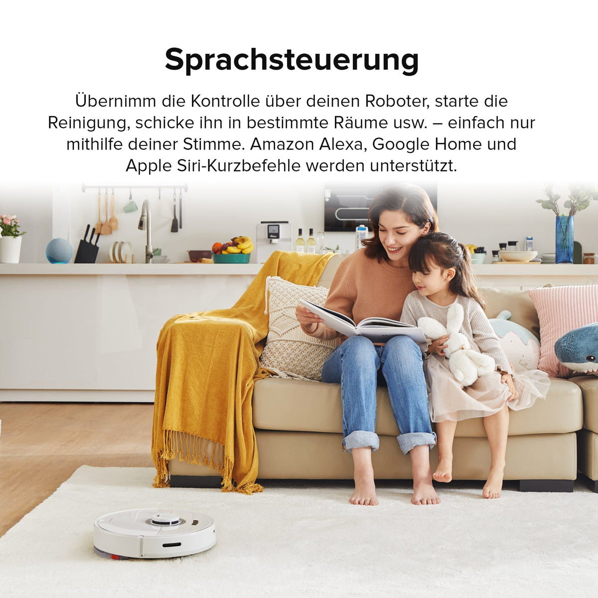Roborock Q7 Max Saugroboter und Wischmopp mit 4200 Pa Saugleistung.