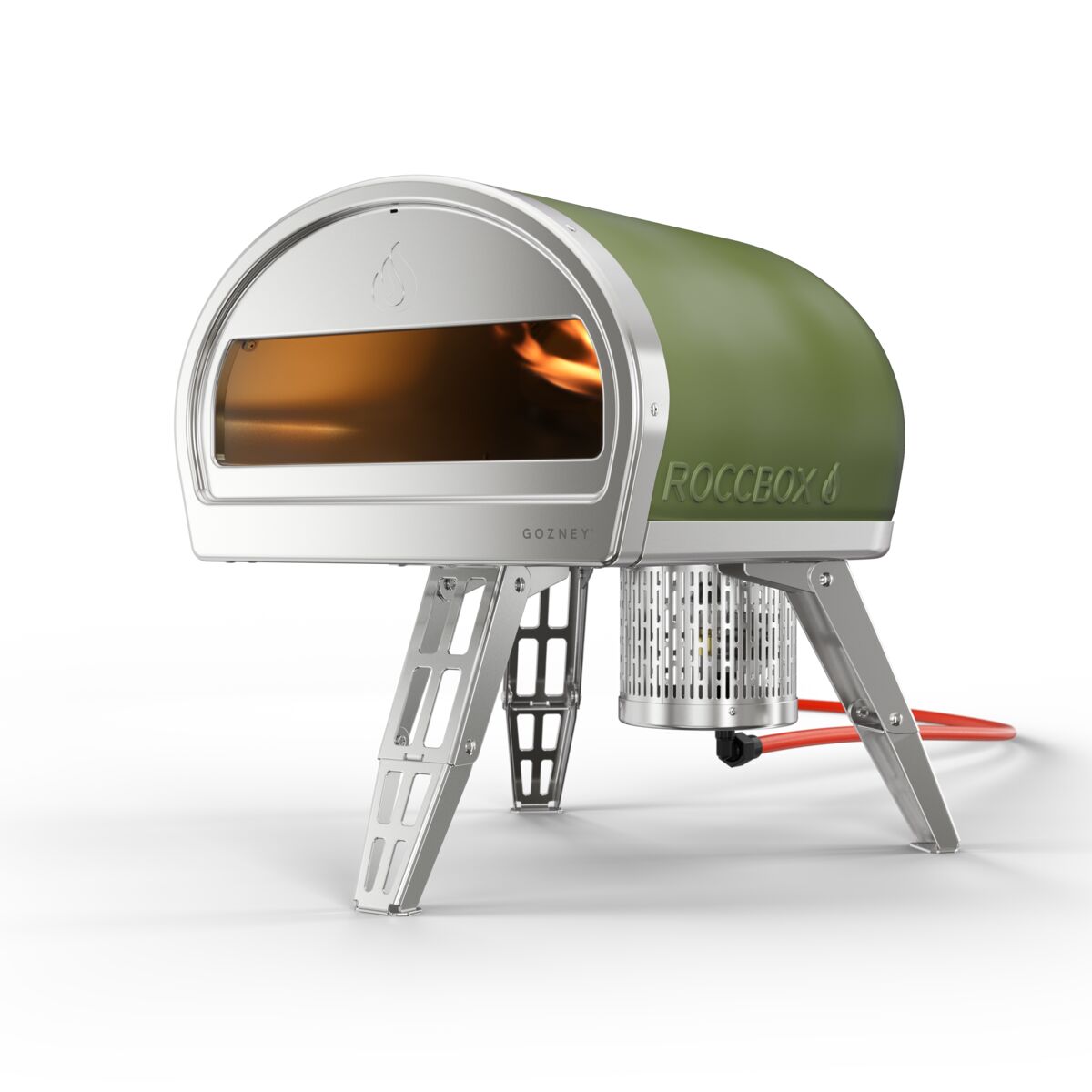 Gozney Roccbox Pizzaofen mit Abdeckhaube und Servierteller