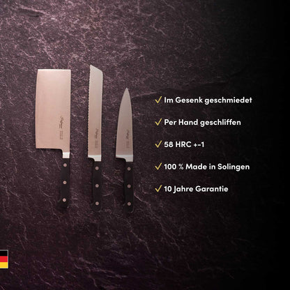Gemüsemesser 9 cm, handgeschmiedet in Solingen