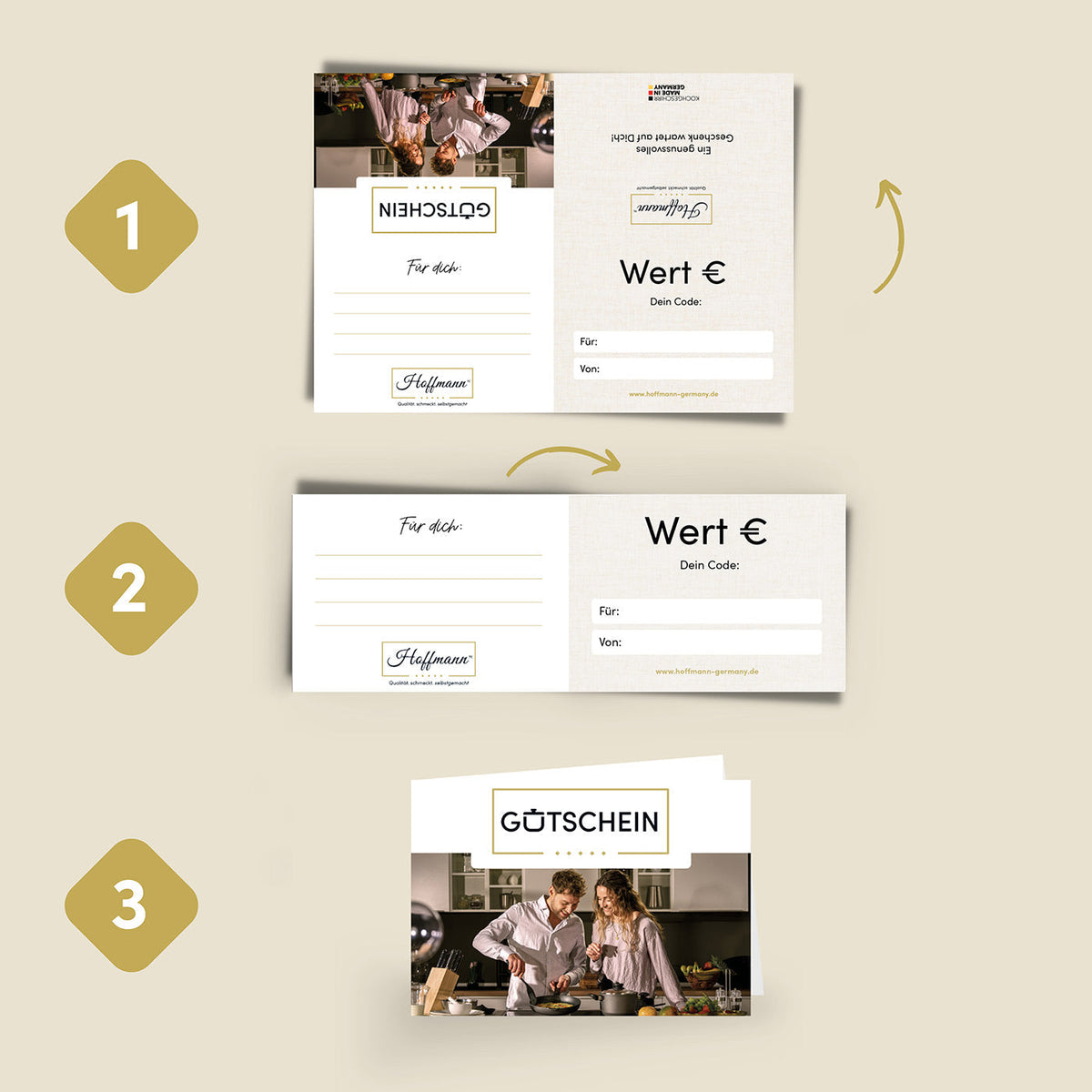Digitaler Geschenkgutschein mit schöner Druckvorlage
