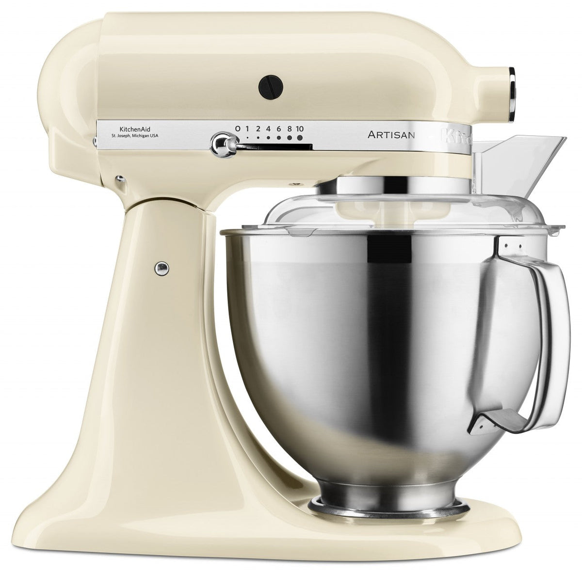 KitchenAid 4,8 L 5KSM185 Artisan Küchenmaschine Meatlover Metallfleischwolf 5KSMMGA Gr. 8