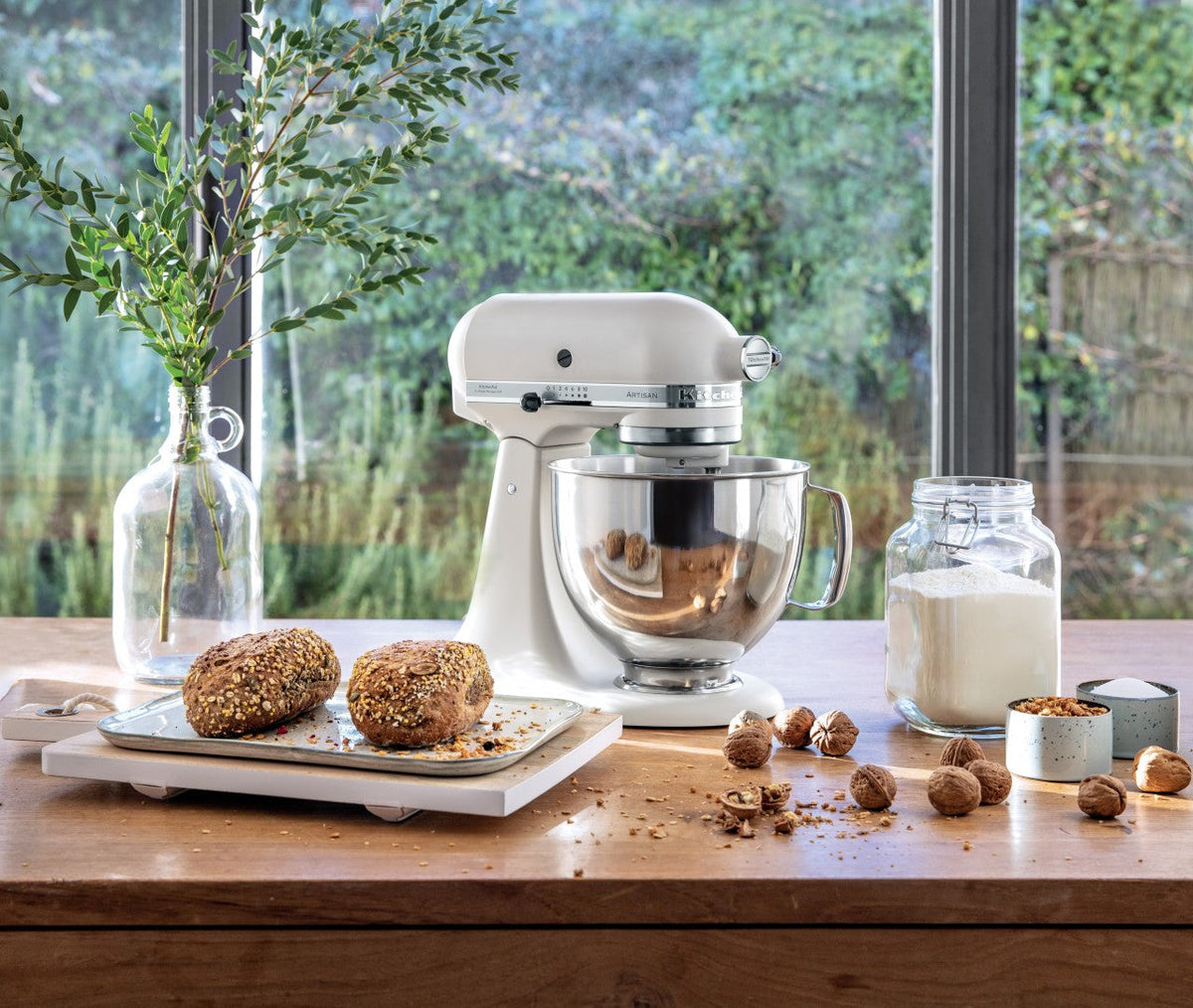 KitchenAid 4,8 L 5KSM185 Artisan Küchenmaschine Cookielover Artisan Fleischwolf+Spritzgebäck+Flexirührer