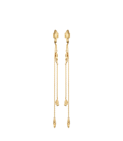 Lange Ohrringe Eroz - Goldedition 24 Karat vergoldet