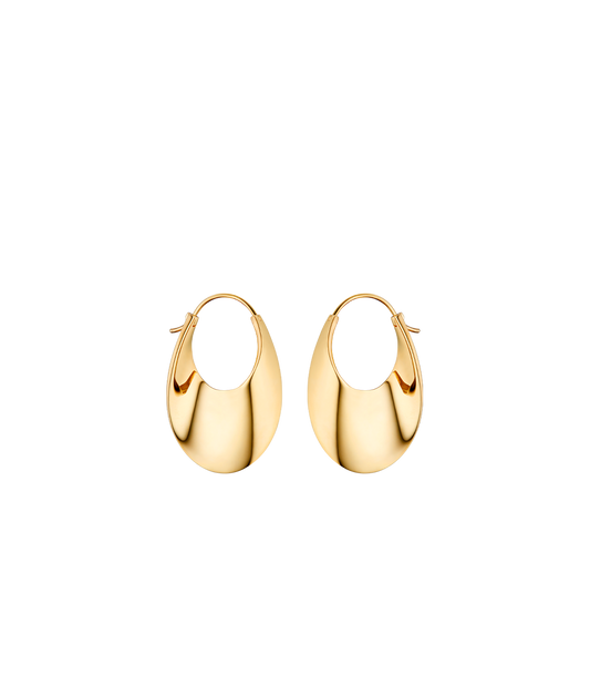 Schmale Creolen Éole - Goldedition 24 Karat vergoldet