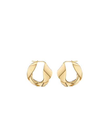 Gewellte Creolen Éole - Goldedition 24 Karat vergoldet
