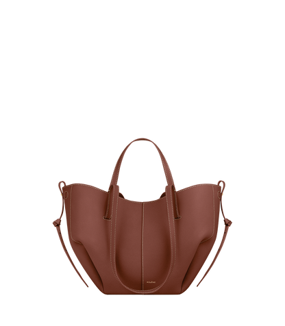 Cyme Mini - Cognac Genarbtes Leder