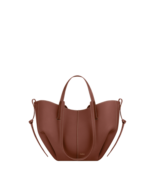 Cyme Mini - Cognac Genarbtes Leder