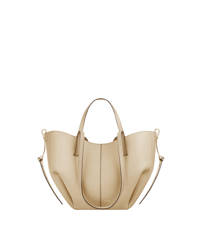 Cyme Mini - Sand Genarbtes Leder