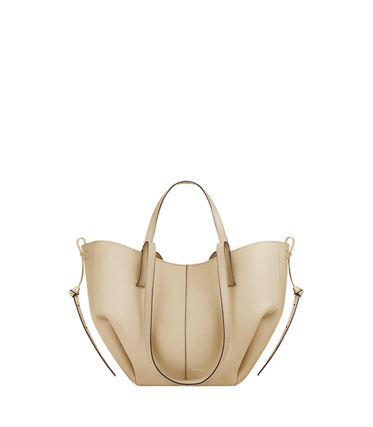 Cyme Mini - Sand Genarbtes Leder