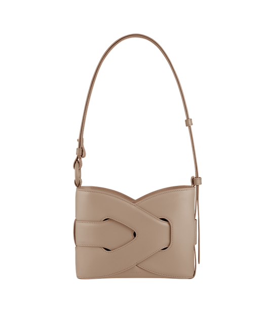 Nodde - Taupe Glattes Leder