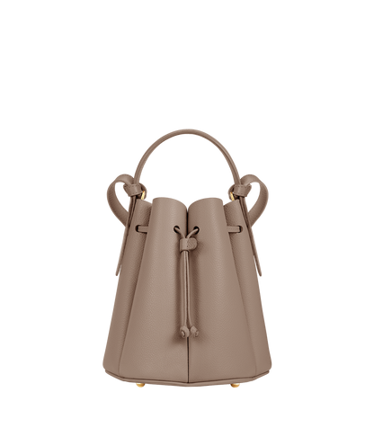 Numéro Huit Mini - Taupe Genarbtes Leder