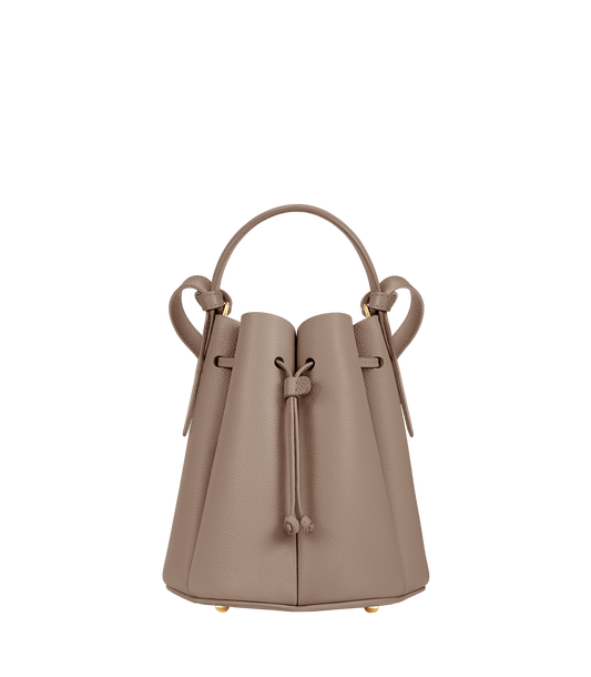 Numéro Huit Mini - Taupe Genarbtes Leder